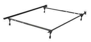 lot 1137 image: Glenwillow Home I-34C Insta-Lock Bed Frame with Nylon Wheels - Twin Size & Full Size