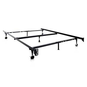 lot 1143 image: STRUCTURES by Malouf Heavy Duty 7-Leg LINENSPA Adjustable Metal Bed Frame with Center Support and Rug Rollers - (Queen, Full XL, Full, Twin XL, Twin)
