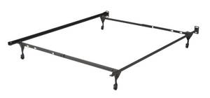 lot 1144 image: Glenwillow Home I-34C Insta-Lock Bed Frame with Nylon Wheels - Twin Size & Full Size