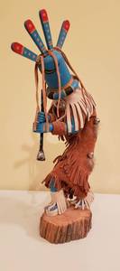 lot 4155 image: Native American Kokodelli Kachina Doll by JCHAPO - 13 12 in. tall