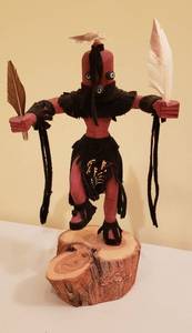 lot 4158 image: Native American Mud Head Kachina Doll by Lynnant B. - Navajo - 10 in. tall