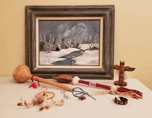 lot 4165 image: Lot of Native American Indian Decor
