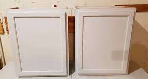 lot 4215 image: Pair of Painted Cabinets - each measures 24 in. x 14 in. x 30 in.
