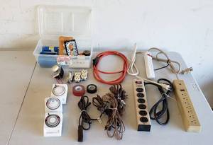 lot 4234 image: Lot of Home Electrical Items - Cords, Timers, Switches and Plugs