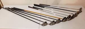 lot 4236 image: Lot of Golf Clubs - Mixed Woods & Irons