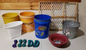lot 4244 image: Lot of Buckets, Gate and Weights