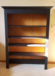 lot 4286 image: Hutch Top - 4 Shelf Unit (50 in. x 14 in. x 67 in.) - shelves are adjustable