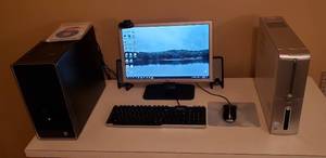 lot 4345 image: Dell Tower Computer Inspiron 3847 (Intel inside Core i5) with Monitor, Keyboard, Speakers, Web Cam and Mouse - Extra Dell Inspiron 530S Tower included