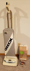lot 4365 image: Oreck XL2 Upright Vacuum with Extra Bags and Belts - Works
