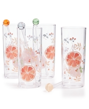 lot 6248 image: Martha Stewart Collection Citrus Tom Collins Glasses, Set of 4 (only 3), Created for Macys