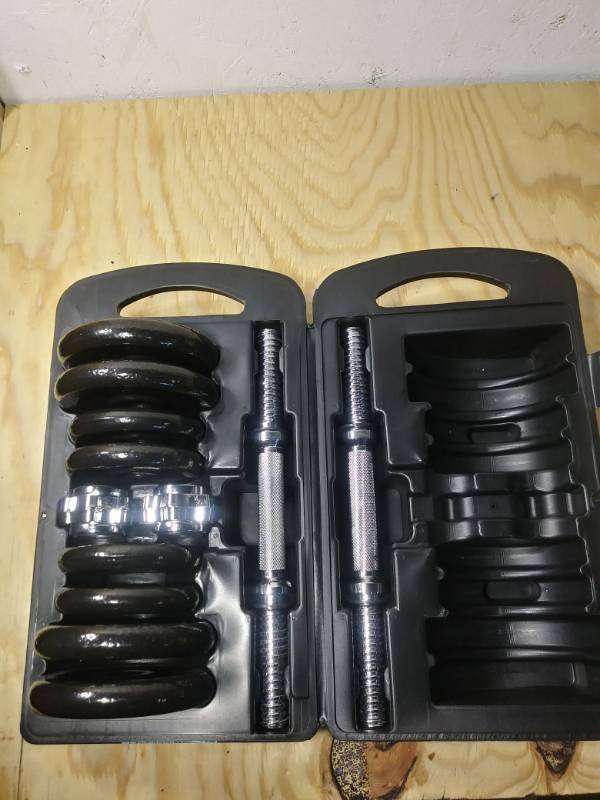 amazonbasics adjustable barbell set