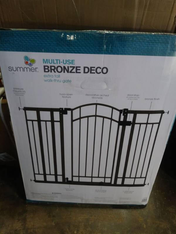 Summer Infant Multi Use Bronze Deco Extra Tall Walk Thru Gate