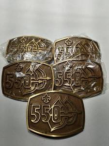 lot 6308 image: Boy Scouts Brass Belt Buckles
