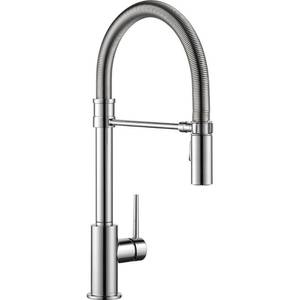 lot 6335 image: Delta Trinsic Single Handle Pull-Down Kitchen Faucet with Spring Spout i