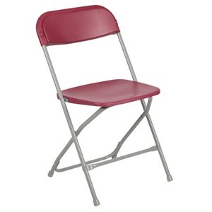 lot 6336 image: Hercules Series Premium Red Plastic Folding Chair, 800 lb
