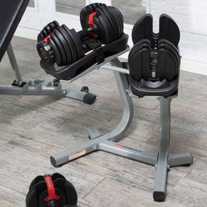 lot 6346 image: Bowflex SelectTech 552 Adjustable Dumbbells with Free SelectTech App & Space Saving (Pairs)