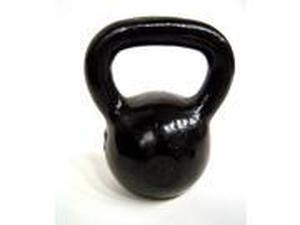 lot 6352 image: CAP Barbell Cast Iron Kettlebell, Black 25LBS