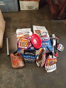 lot 590 image: BBQ Supplies Lot - Charcoal, Wood Chips, Utensils�