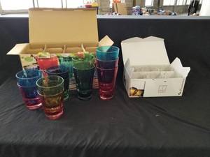 lot 7595 image: Two Sets of Glasses - Acrylic & Glass