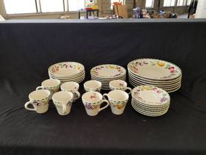 lot 7599 image: Fruit Motif Dishes Set