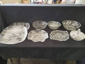 lot 7616 image: Cut Glass Dishes Lot