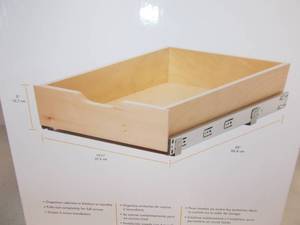 lot 5361 image: 14in wood pullout cabinet organizer