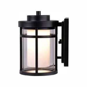 lot 5359 image: Black Outdoor LED Wall Lantern Sconce