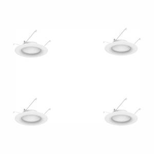lot 5362 image: 3 boxes of Eco smart 6 in. White Integrated LED Recessed Trim (4-Packs)