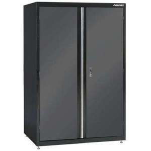 lot 5375 image: Husky 72 in. H x 46 in. W x 24 in. D Welded Steel Floor Cabinet in BlackGray