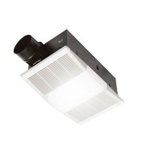 lot 5351 image: Nutone 80 CFM Ceiling Bathroom Exhaust Fan with Light and 1300-Watt Heater
