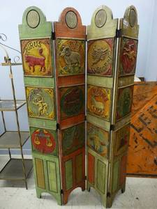 lot 4480 image: Awesome carved wood room divider