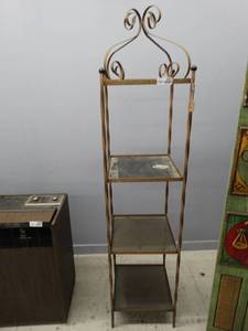 lot 4481 image: Metal decorative display shelf
