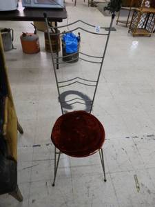 lot 4485 image: Vintage tall back metal chair