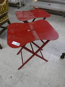 lot 4495 image: 2 vintage folding tv trays
