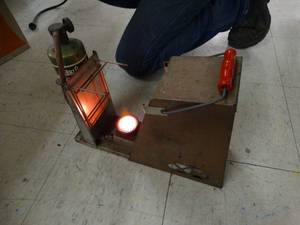 lot 4576 image: Vintage propane Adams portable heater