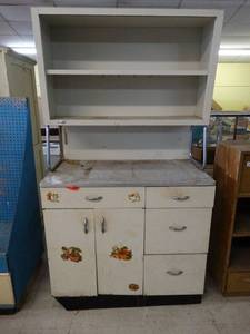 lot 4670 image: AWESOME vintage kitchen cabinet set- Metal