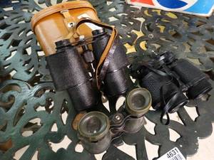 lot 4690 image: 3 pairs of vintage binoculars