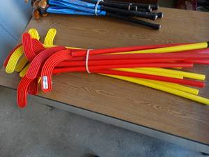 lot 4409 image: lot of youth hockey sticks