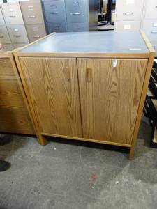 lot 4445 image: Enclosed Wooden Cabinet