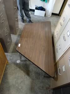 lot 4460 image: trapezoid Shaped desk