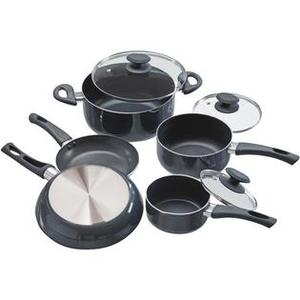 lot 2254 image: Ecolution Elements 8 Piece Cookware Set, Grey