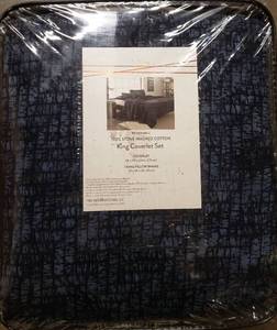 lot 248 image: 100%Stone Washed Cotton King Coverlet Set