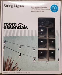 lot 250 image: 20ct String Lights G40 Blue Ombre Bulbs - Blue Wire - Room Essentials