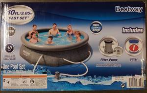 lot 263 image: 10 ft x 30 in Fast Set Portable Pool Summer Time Pool