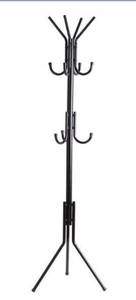lot 275 image: LANGRIA Standing Entryway Coat Rack Coat Tree Hat Hanger Holder 11 Hooks Jacket Umbrella Tree Stand Base Metal (Black)
