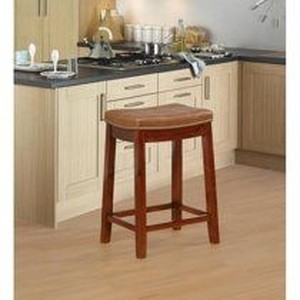 lot 288 image: Linon Home Decor Products Manhattanesque Cognac PU Counter Stool