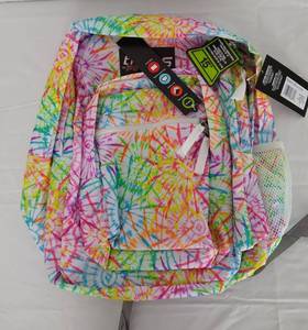 lot 294 image: Trans by JanSport 17 Supermax Backpack - Tie Dizzle White, Gray Stripe