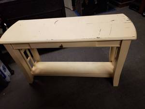 lot 2522 image: Light Blonde Sofa Table with Drawer