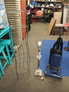 lot 2521 image: Royal Pro Series Vacuum, Metal Shelf and Lamp