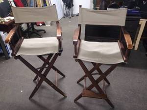 lot 2528 image: Pair of Folding Directors Chairs